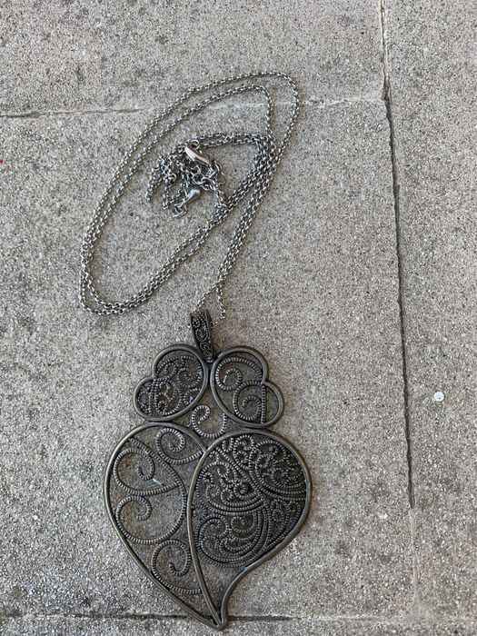 Fio com coração de viana 8 cm cordão ajustável