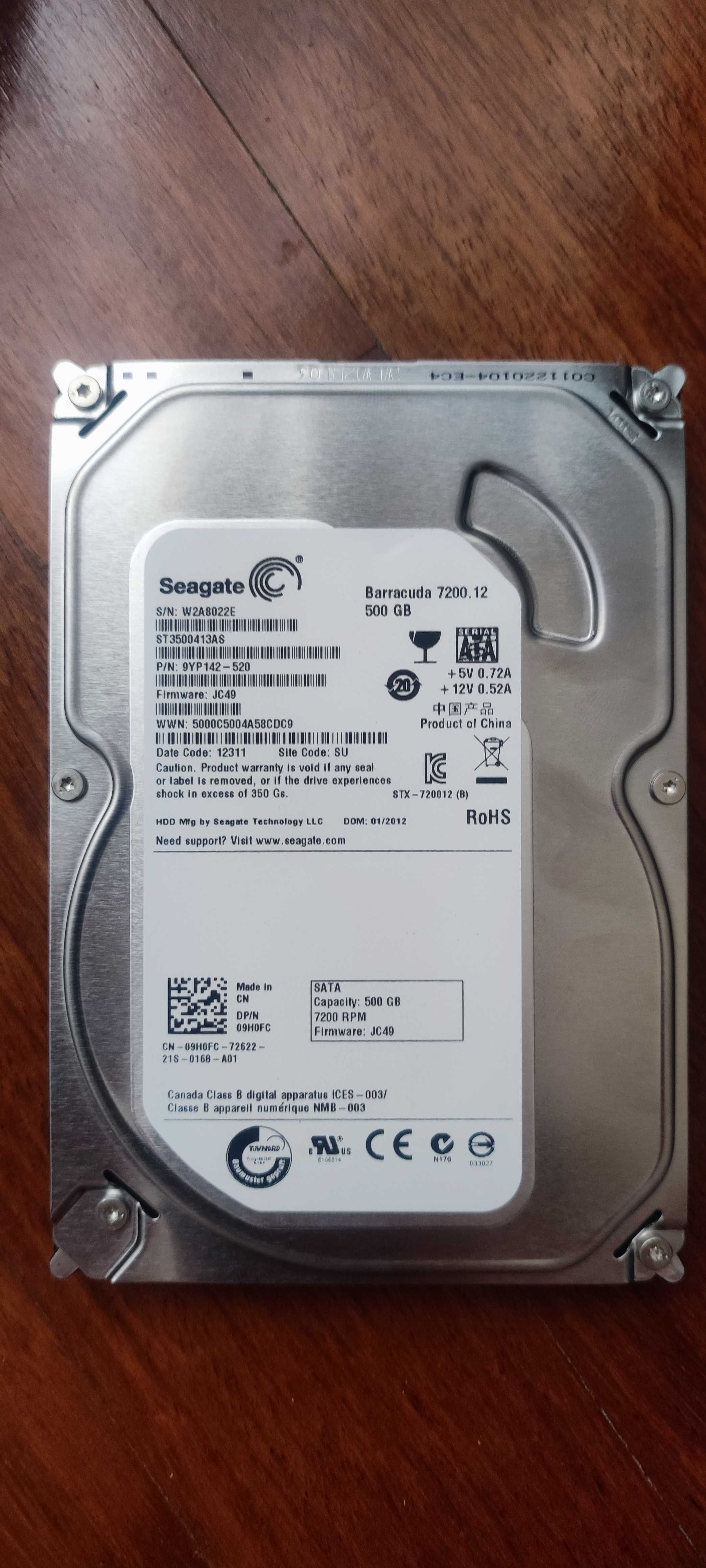 Disco rígido Hdd 500GB