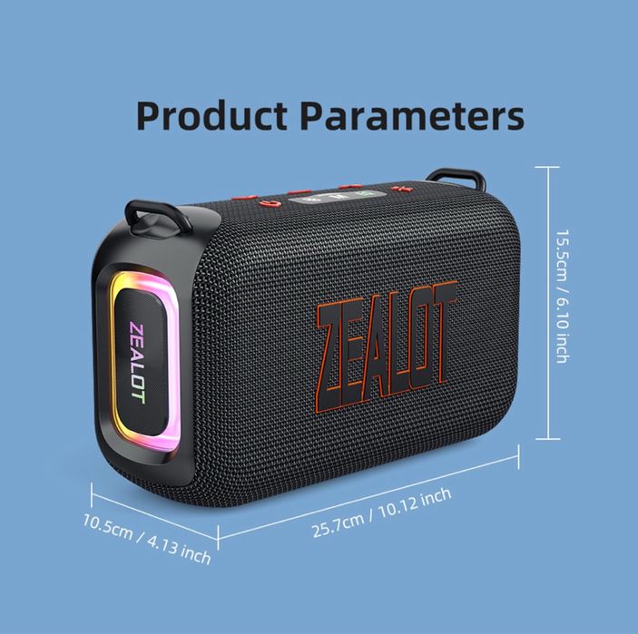 ZEALOT S85 Bluetooth колонка потужністю 50 Вт  потужна бездротова jbl