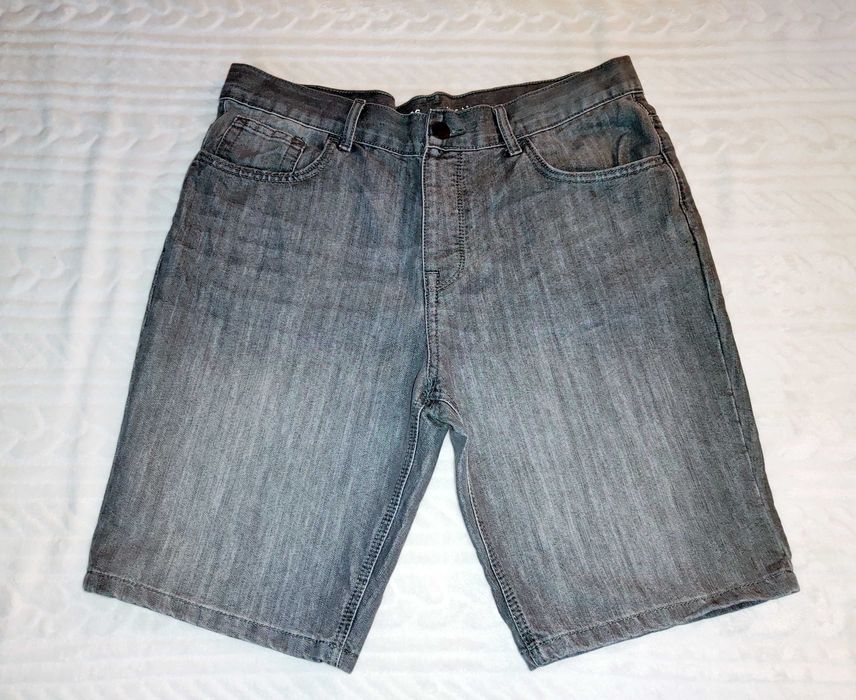 DENIM CO spodenki Jeans męskie szare jak NOWE roz ok XL W 36