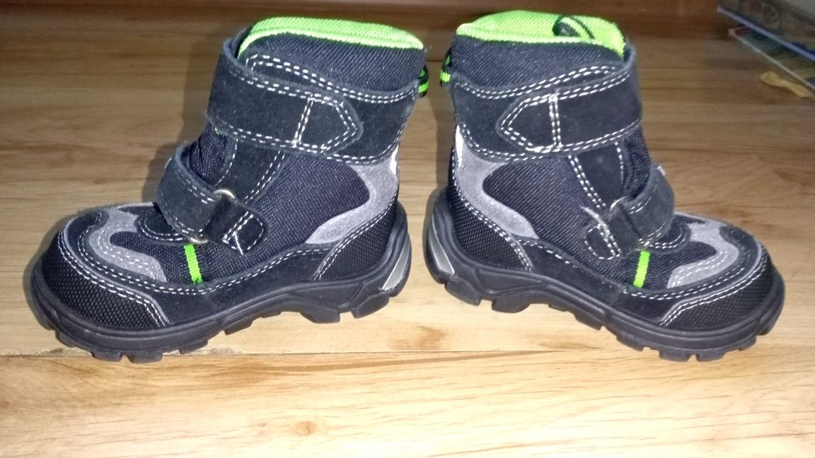 Buty za kostkę zimowe śniegowce na rzep Bartek rozmiar 21 odblaski