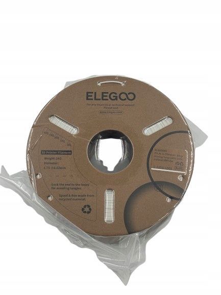 filament do drukarki 3d elegoo pla+ fdn 1kg biały śr 1,75mm na szpuli