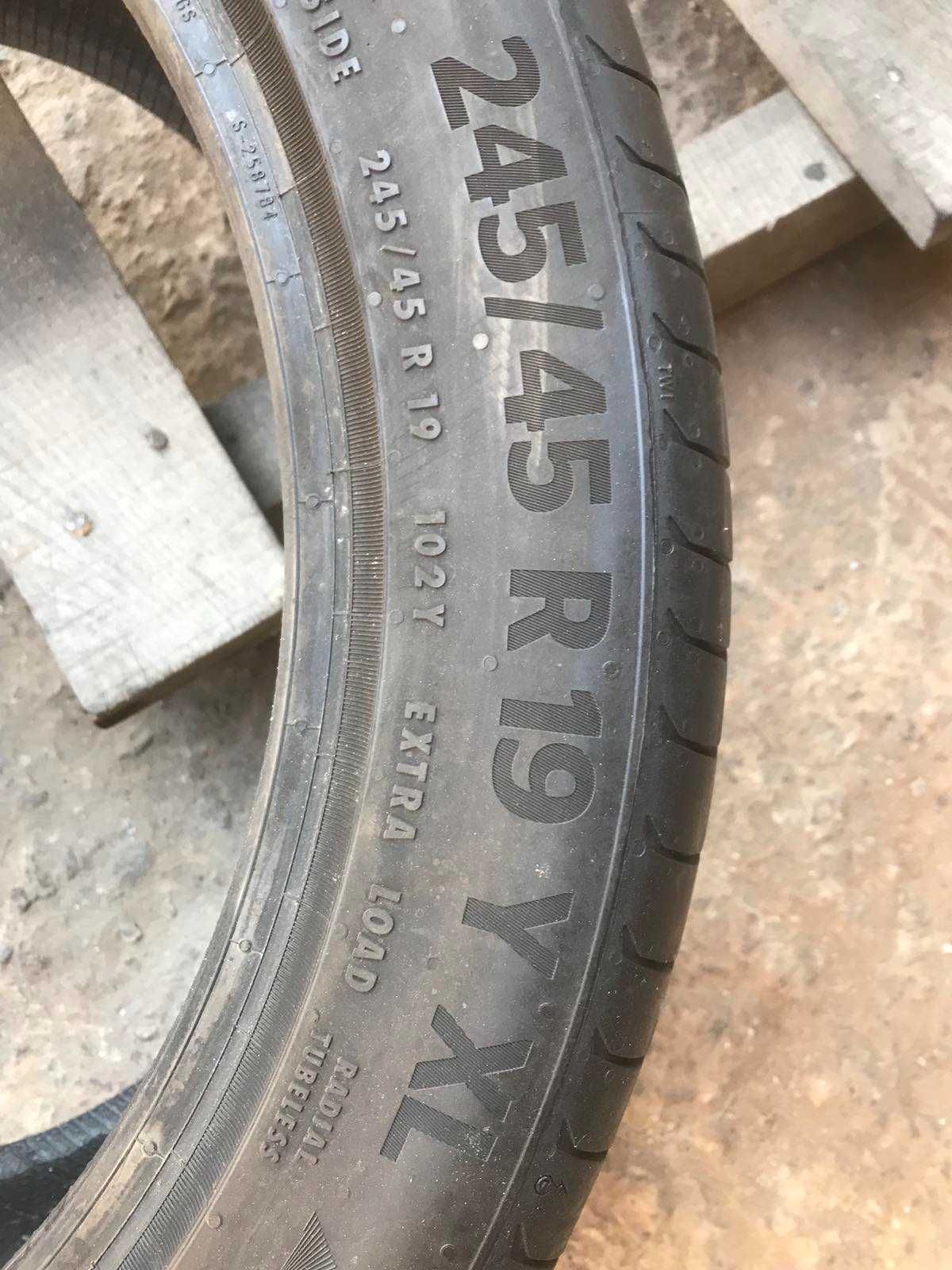 Шини Continental Premium 6 245/45R19 Пара Літо Б/у Склад Оригінал