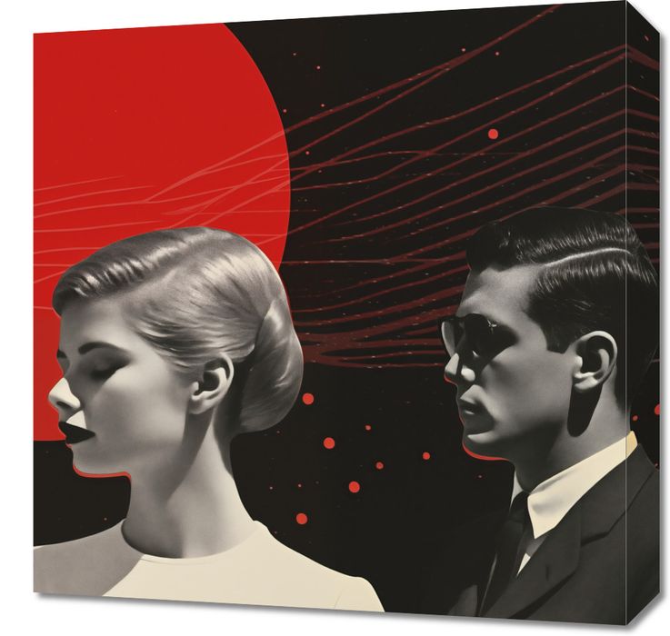 Obraz 50x50cm Futurystyczne Retro Szykany