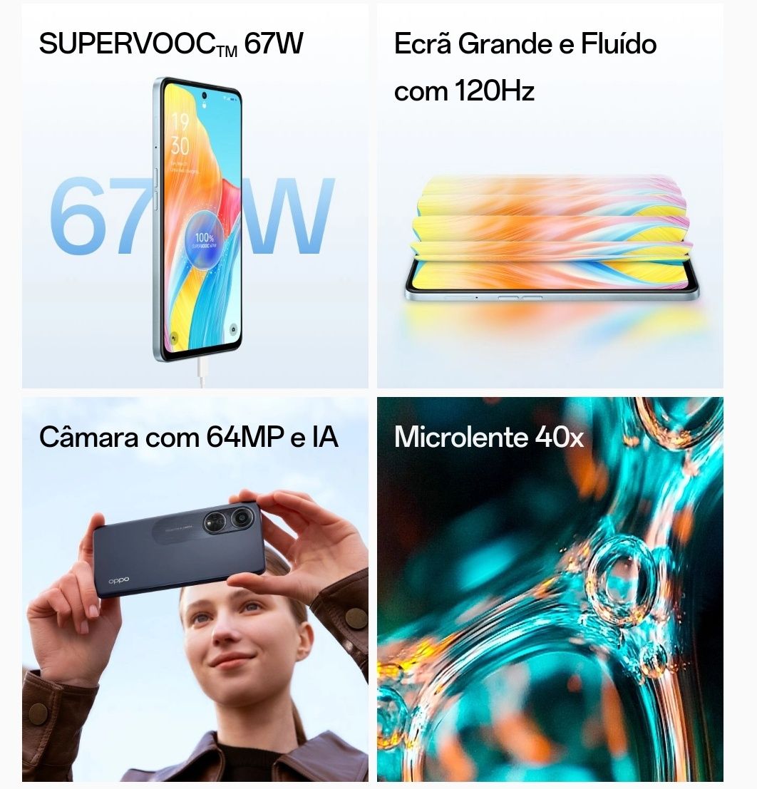 OPPO NOVO CAIXA A98 256G 5G + capa preta