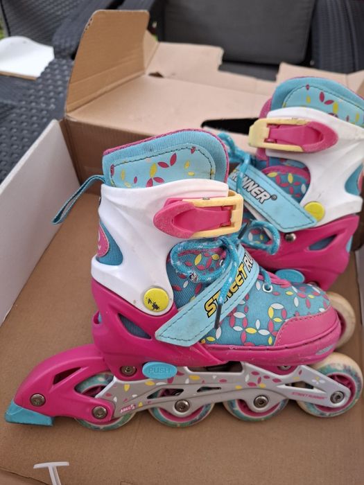 Rolki dziecięce rozmiar 31-34+kask+ochraniacze