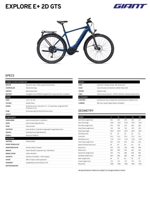 Bicicleta Elétrica Giant Explore 2+ E GTS