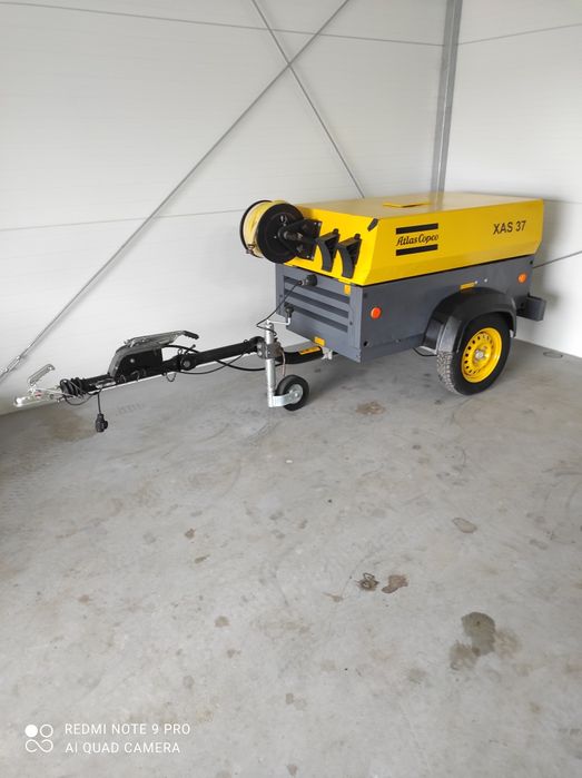 Sprężarka kompresor Atlas Copco xas 37 47 śrubowa silnik Kubota D905