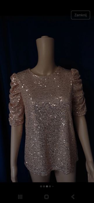 Bluzka w cekiny święta sylwester