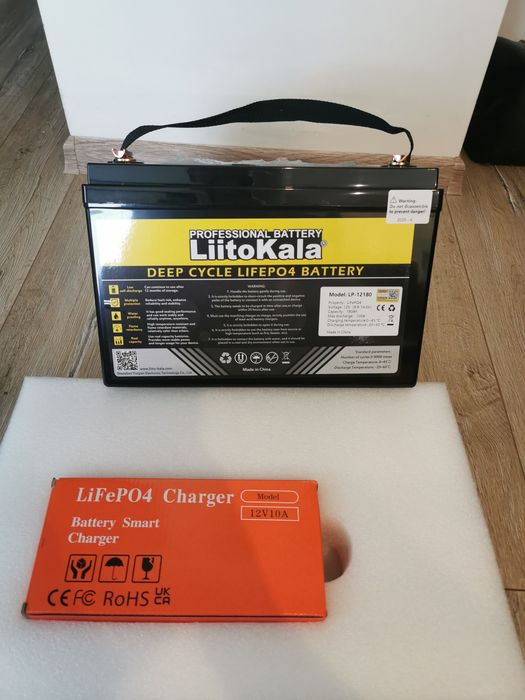 Akumulator Lifepo4 12v 180 AH z BMS z ładowarka nowe polecam