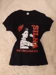 Silna na obcasach bawełnainy czarny t-shirt M 38