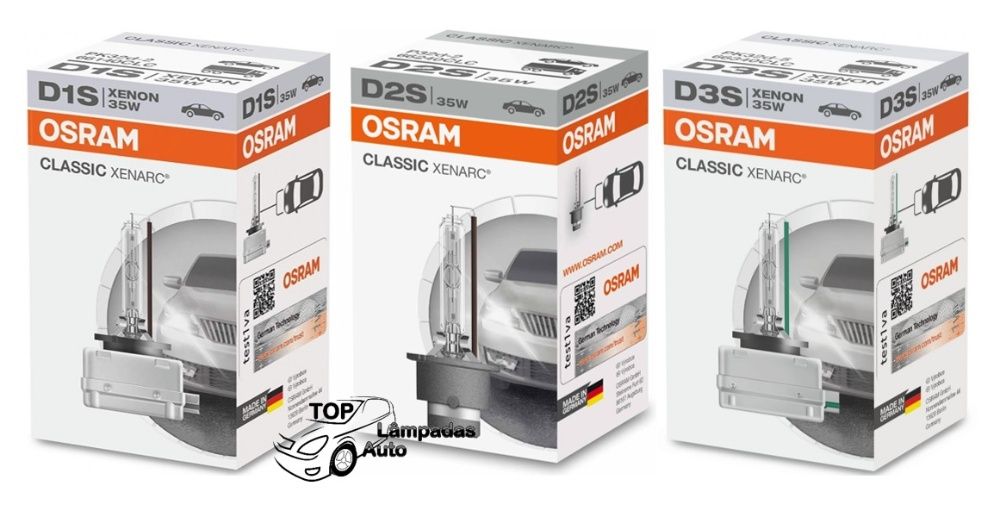 Lâmpadas Osram CLASSIC Xenarc D1S / D2S / D3S