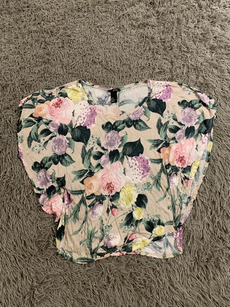 Kwiatowa bluzka nietoperz H&M