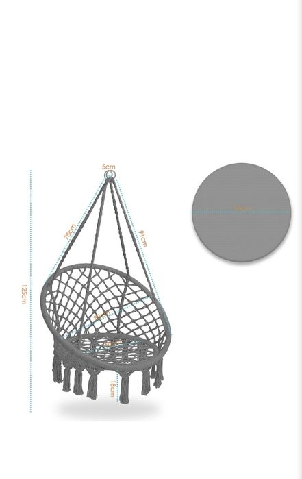 Fotel wiszący 150 kg
