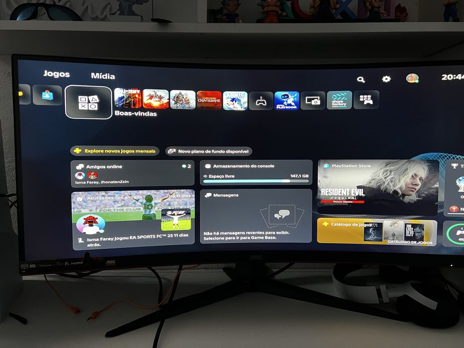 Monito game 180 hz como novo dois mes de uso