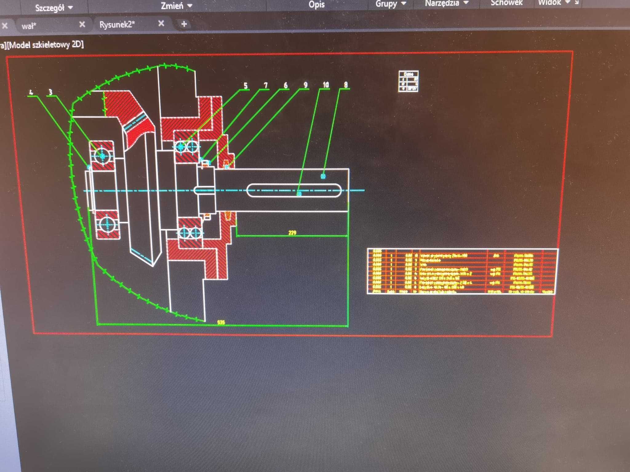 Rysunki techniczne, modele, SolidWorks, AutoCAD, Inventor.