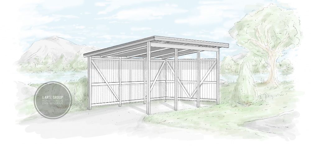 Wiata garażowa CARPORT BOSSE 370x580 cm Solar Producent