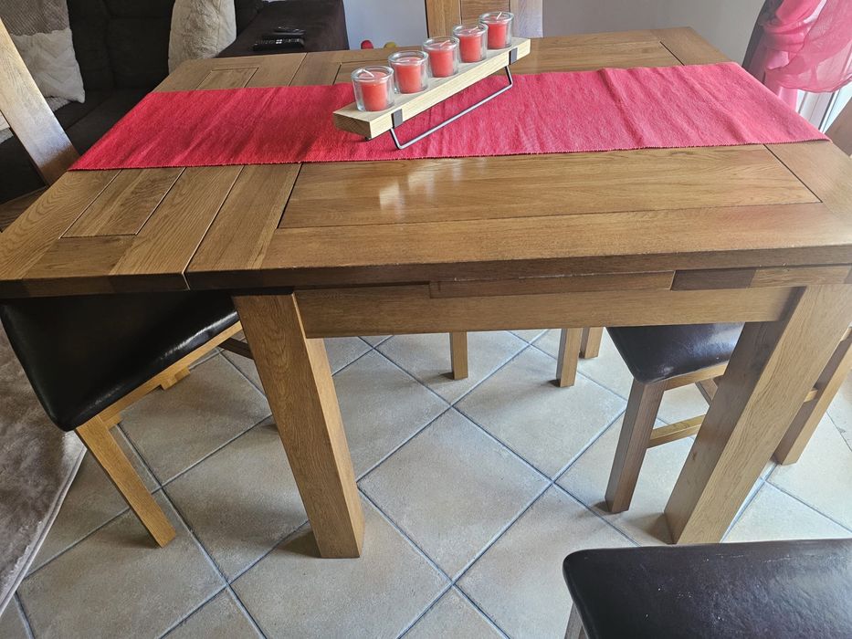 Mess e cadeiras madeira maciça