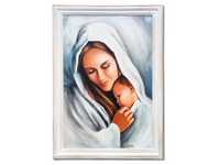 duży obraz malowany MARYJA MATKA BOSKA Z DZIECIĄTKIEM Jezus rama