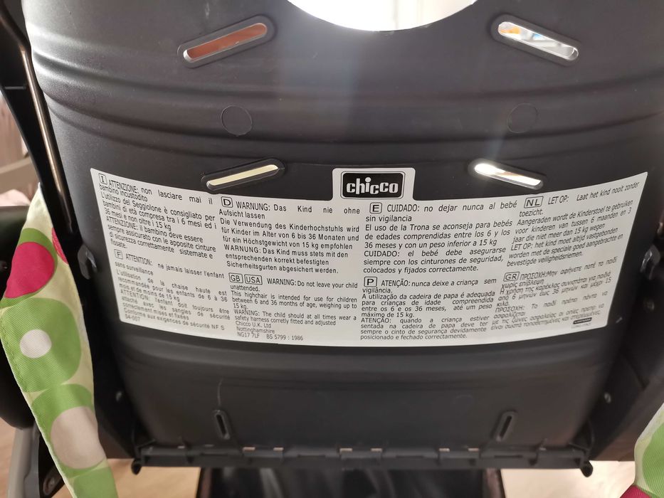 Cadeira refeição Chicco + Espreguiçadeira Chicco