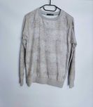 Damski Sweter Szary Bezowy z Dlugim Rekawem Atmosphere (M)