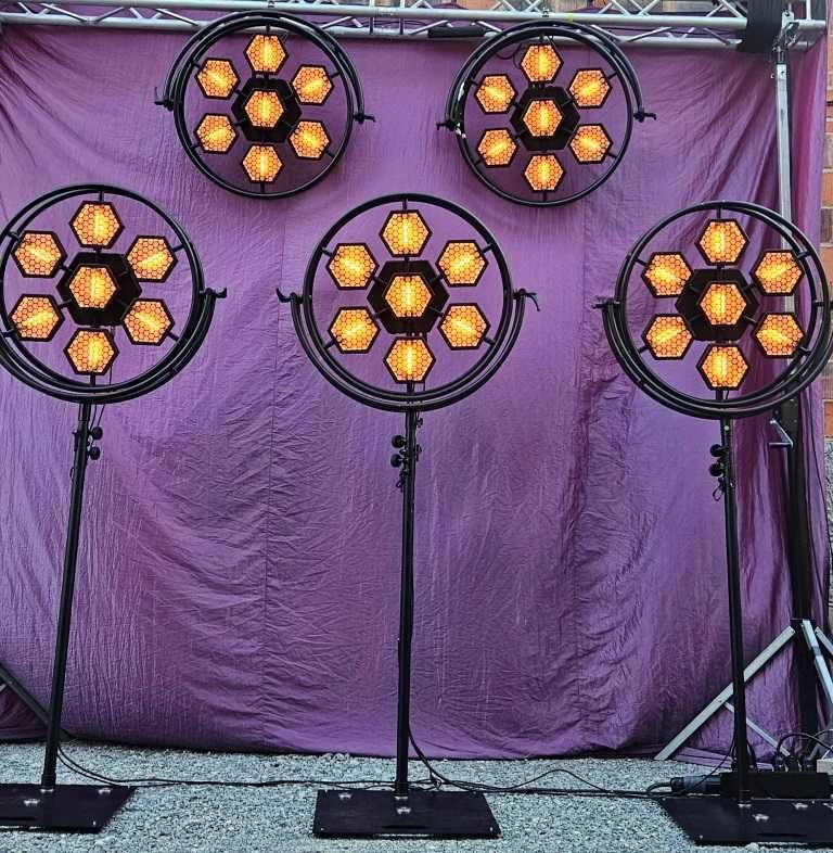 Portman P1 lampy retro żarowe oświetlenie estradowe loft lamp 3szt