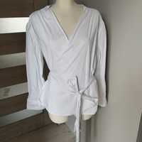 Biała koszula damska zakładana wiązana w pasie rozmiar 50 kobiecanki c