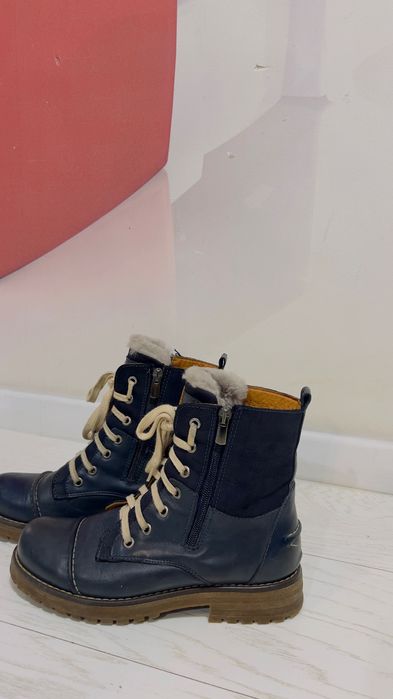 Ботинки цигейка кожа стильные