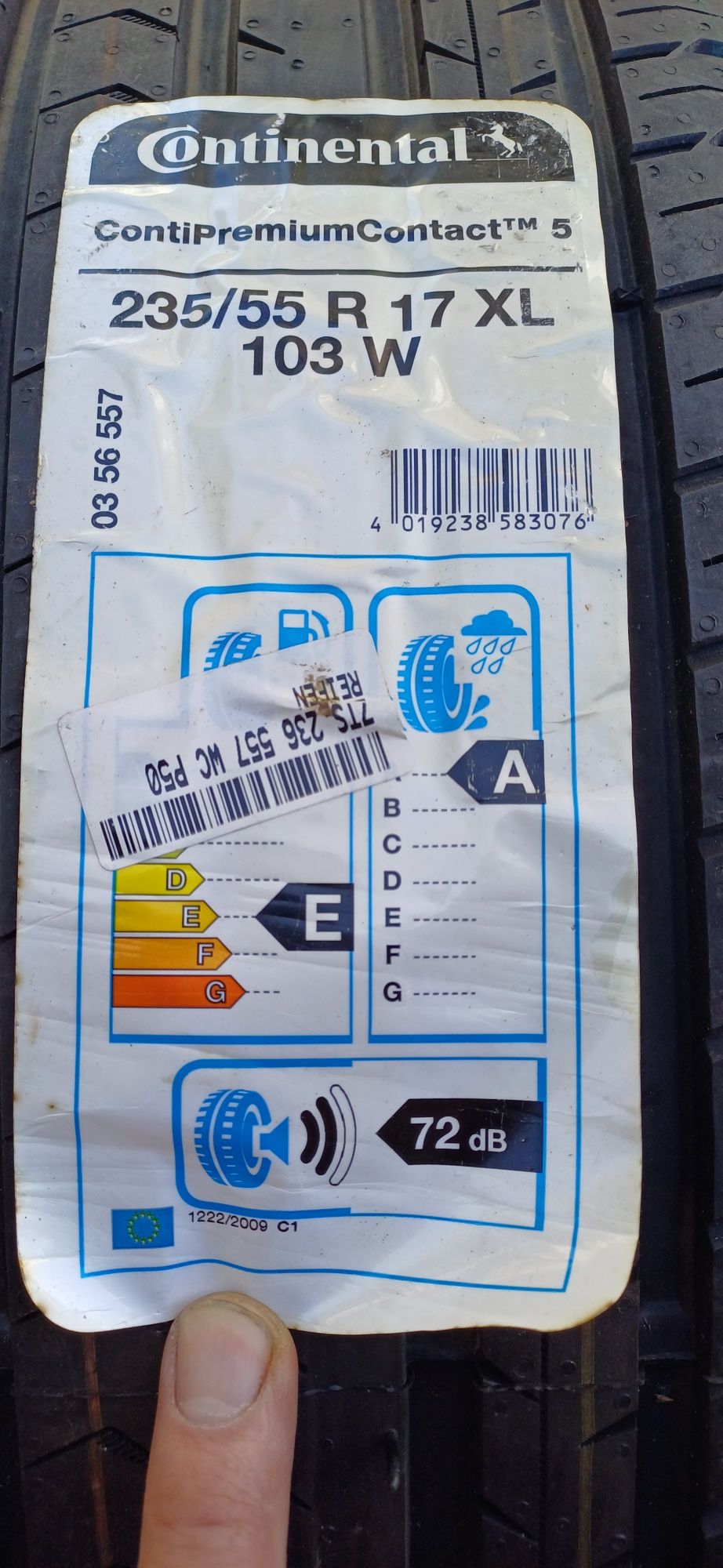 CONTINENTAL 235/55R17 103W XL , pojedyńcza nie używana opona letnia.