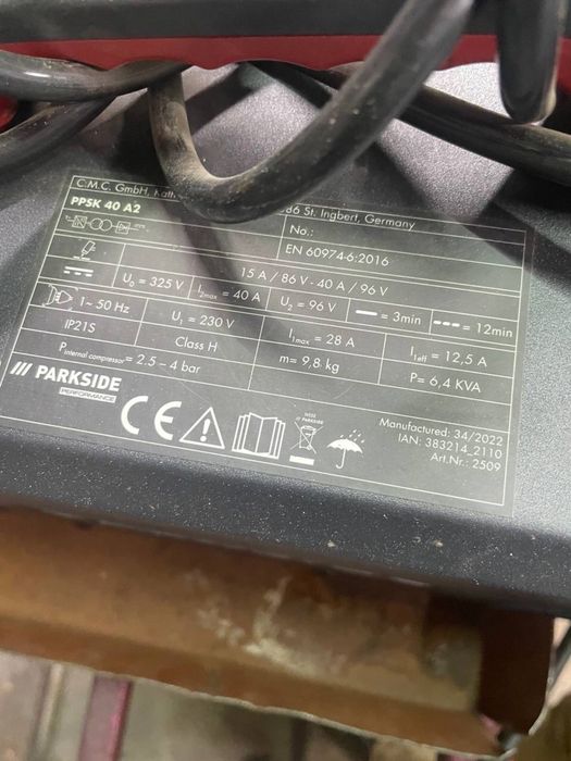 Плазморіз з компресором PARKSIDE PERFORMANCE PPSK 40 A1