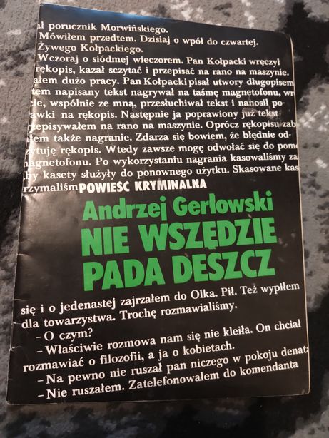Książka SF - Nie wszędzie pada deszcz - Andrzej Gerlowski