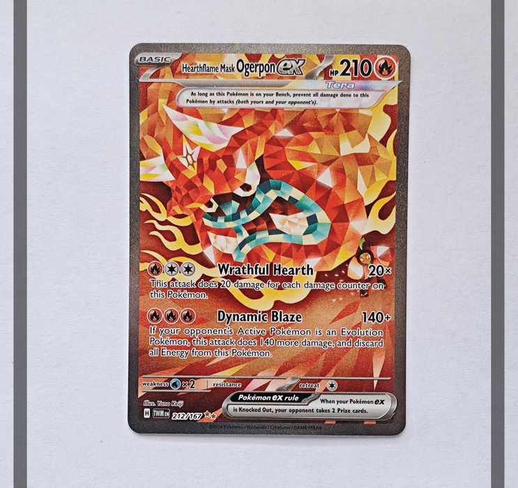 Hearthflame Mask Ogerpon Ex 212/167 TWM Pokemon NM