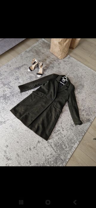 Plaszcz z wełną mango rozmar 38