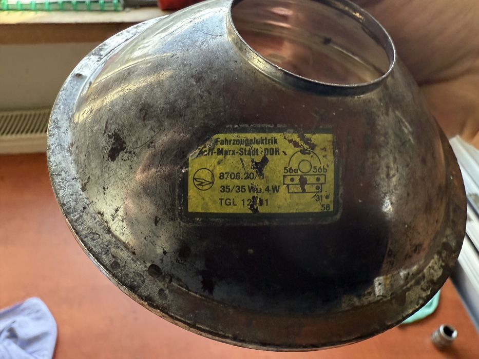 Wkład lampy odbłyśnik lampa Simson S51 S50 org DDR wysyłka