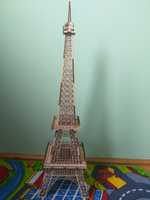 Wieża Eiffla z drewna hand made wysokość 80 cm na prezent.