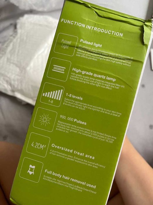 Епілятор для видалення волосся.