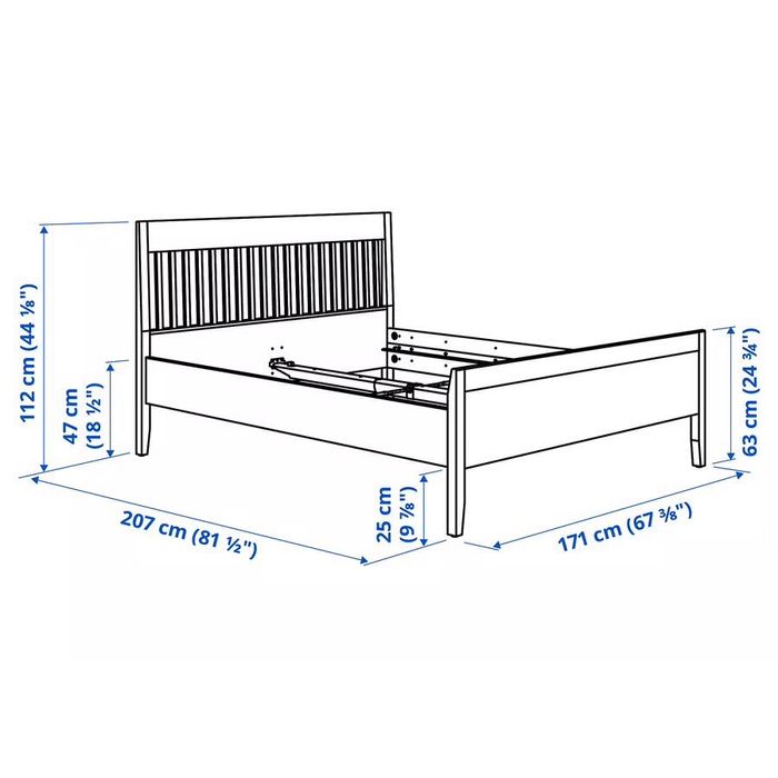 Łoże IDANAS IKEA łóżko 160x200