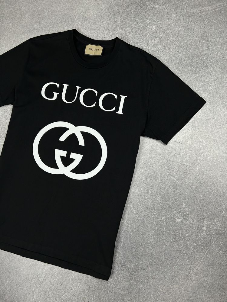 Gucci (L-XL) футболка чорна made in Italy