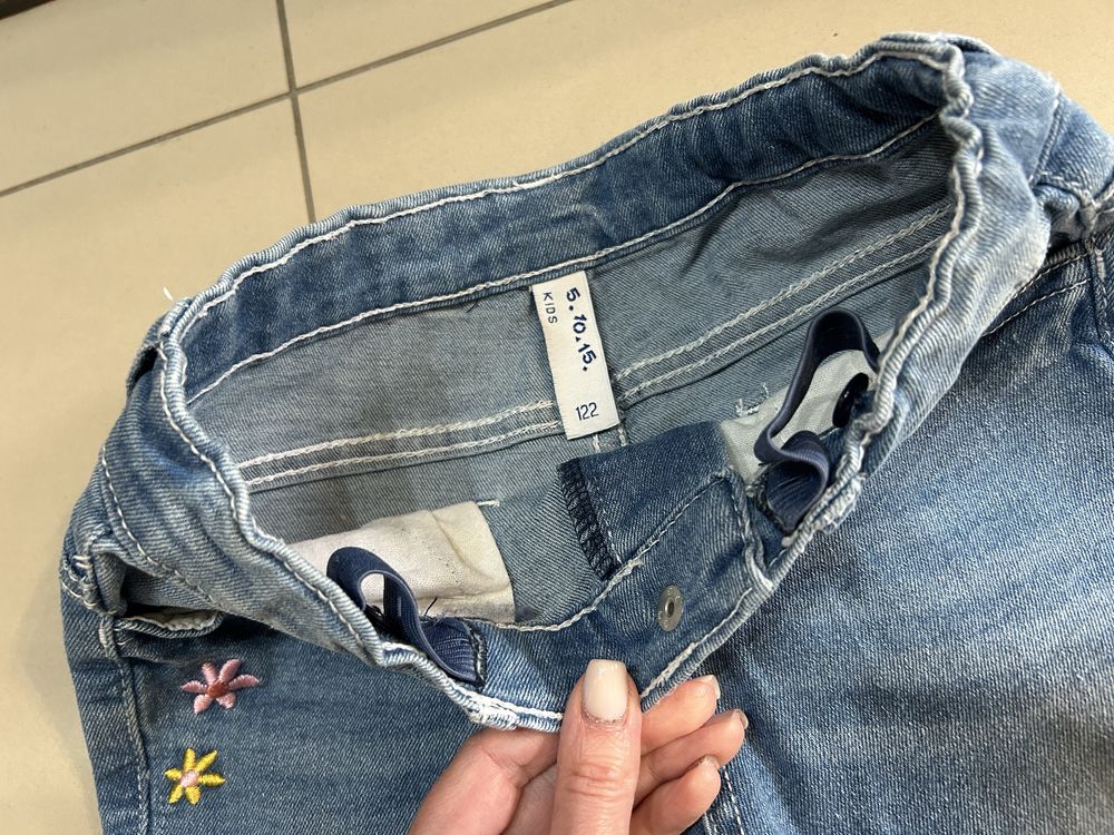Spodnie jeansowe myszka 122 jeansy 5.10.15 regulowane
