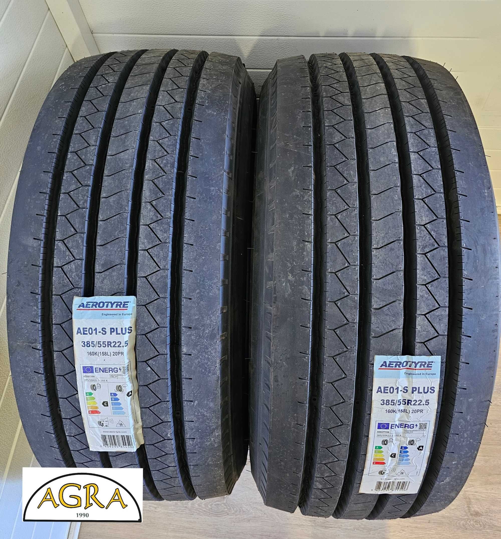 385/55R22.5 AEROTYRE opona NOWA przód prowadząca SZEROKA MOCNA