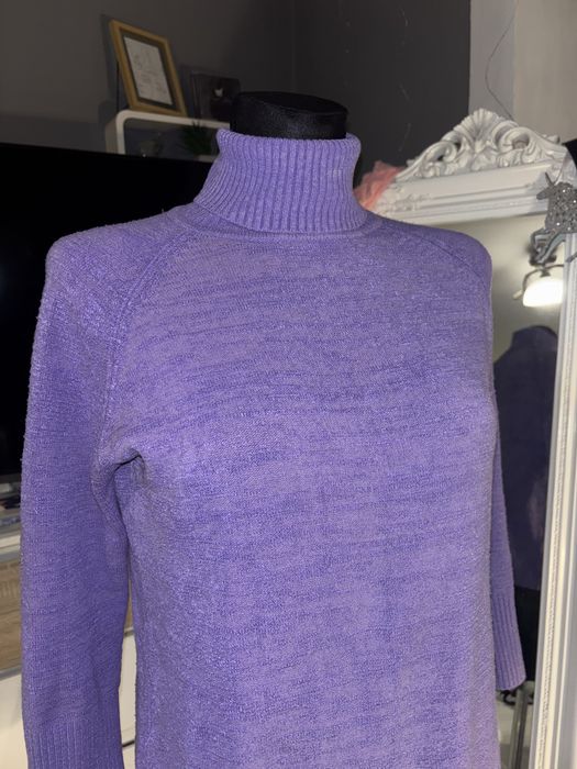 Fioletowy golf 60% wełna