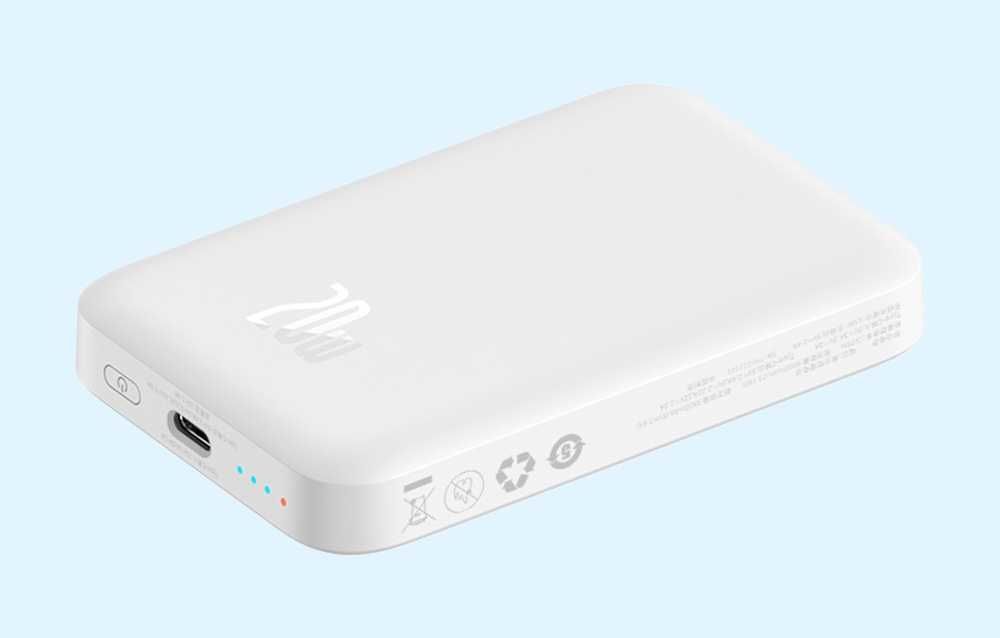 Powerbank Baseus Magnetic Mini 6000Mah 20W Biały