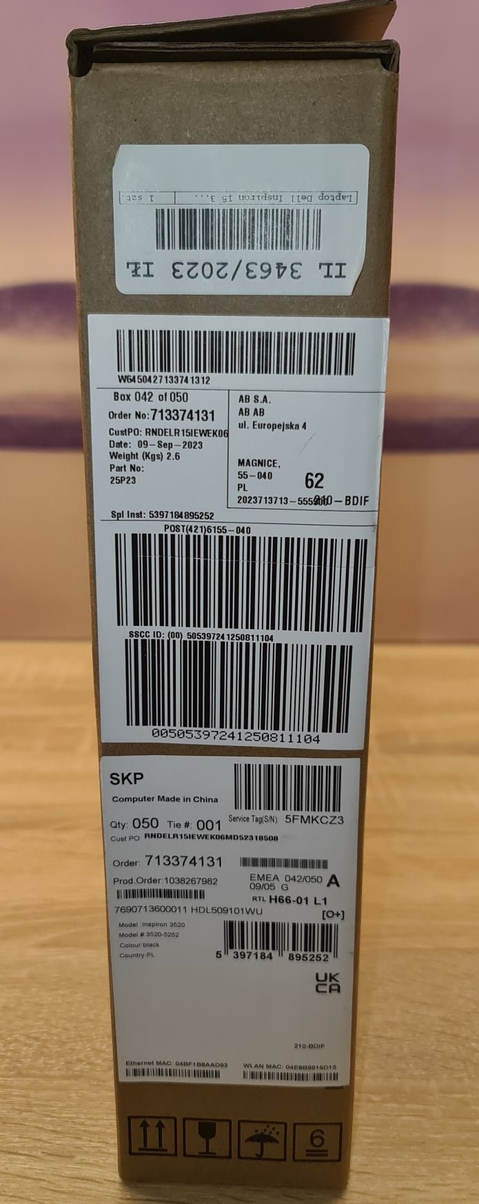 Dell Inspiron 3520 15,6" i5-1235U 8GB RAM 512GB Dysk SSD