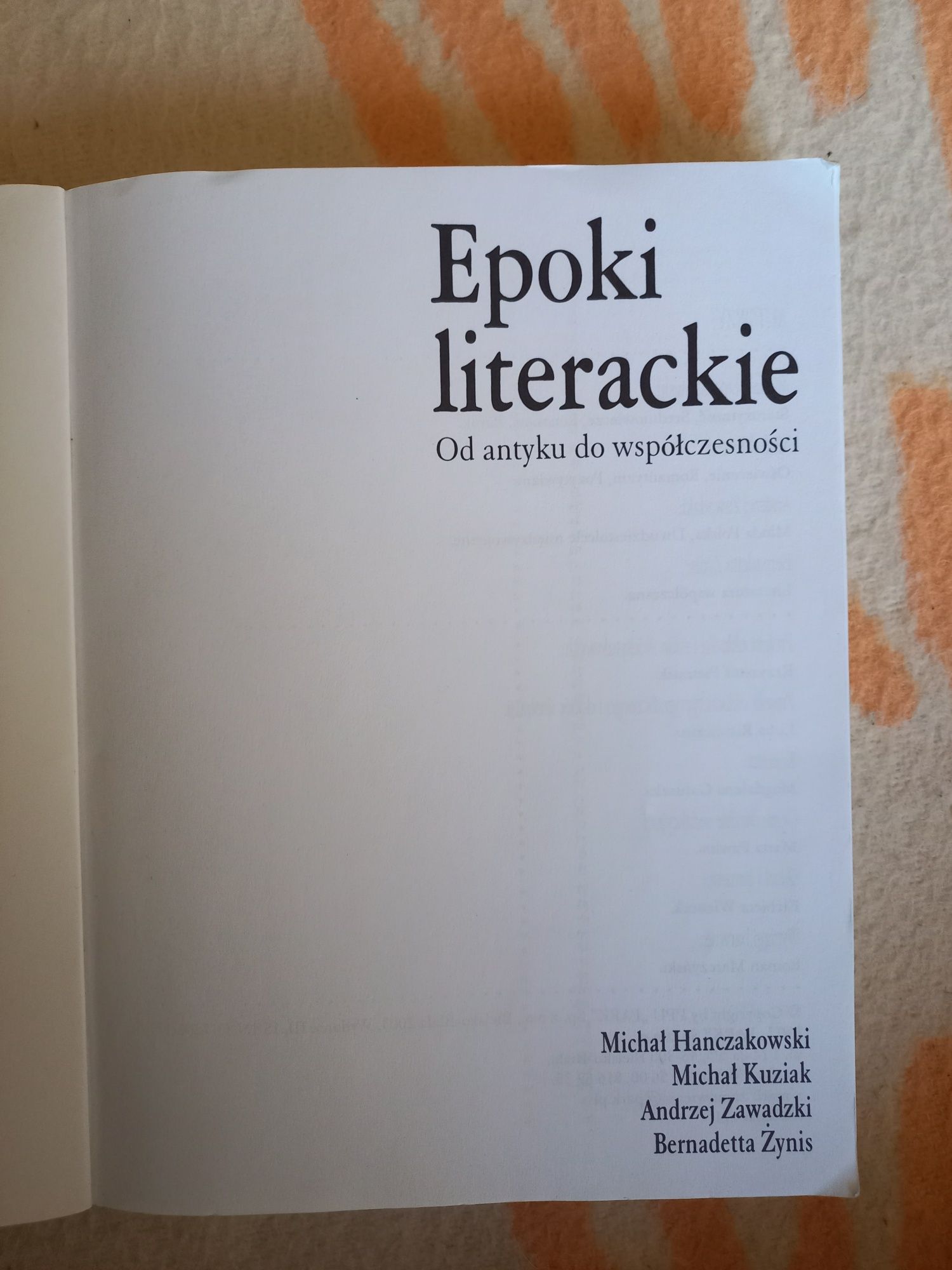 Do sprzedania Książka Epoki literackie od antyku do współczesnośći