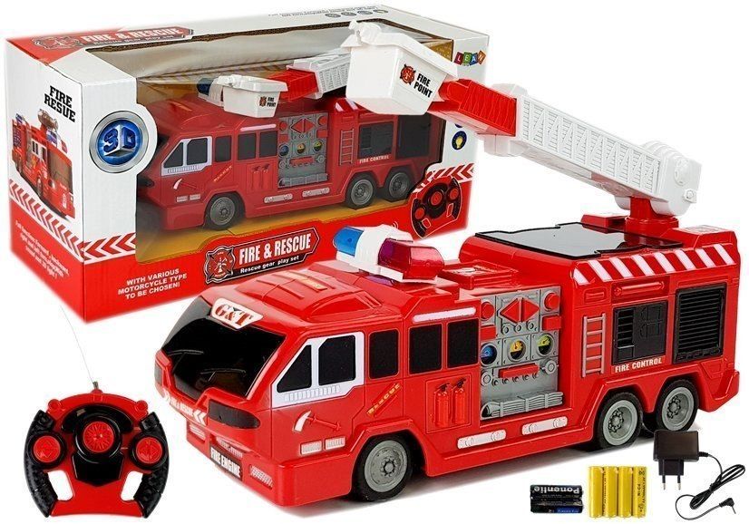 Wóz Strażacki Zdalnie Sterowany Straż Pożarna R/c