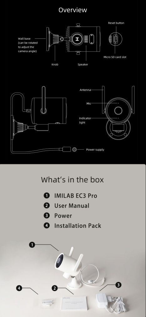 Камера Xiaomi Mi EC3 Pro N4 2K CMSXJ42A наружная поворотная уличная