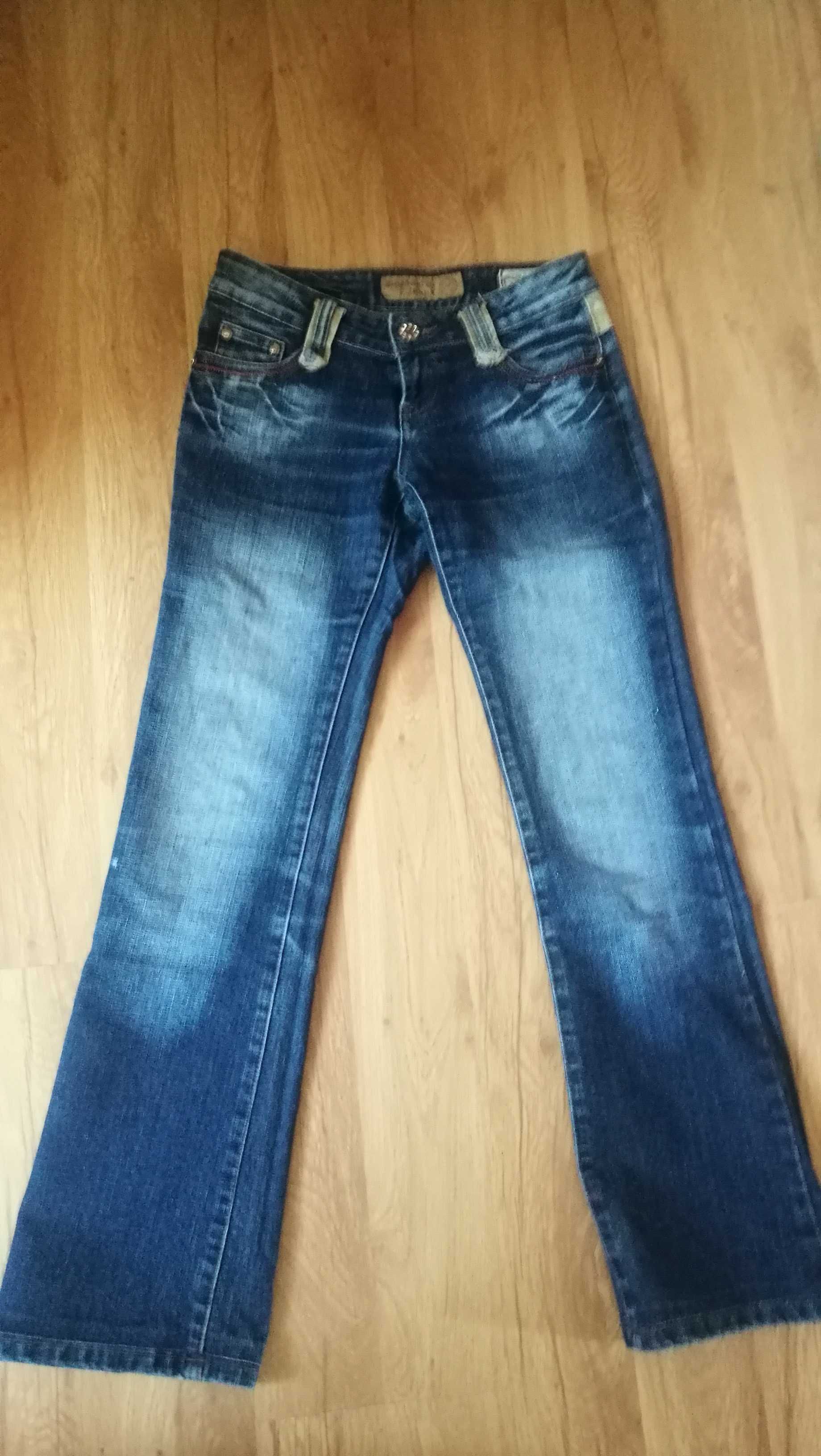 Spodnie jeans xs poszerzane