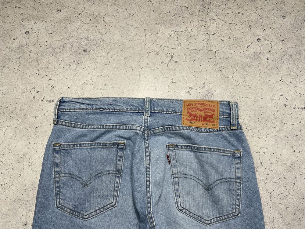 Мужские Джинсы Levis Strauss 511 32x32 Оригинал Светло Синие