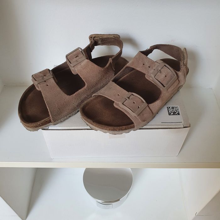 Zamszowe sandały jak nowe!