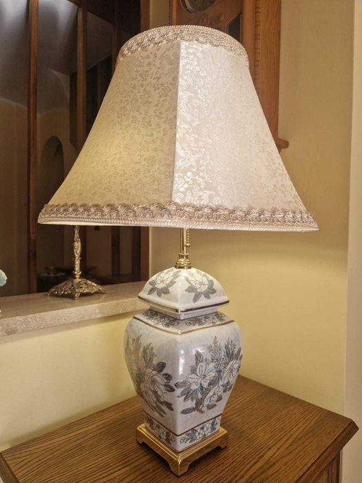 Lampa oriental Ginger Jar porcelana mosiądz